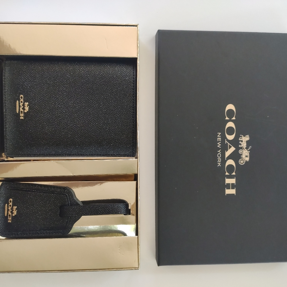 Coach Passport Holder and Luggage Tag Set